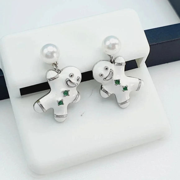 "925 Sterling Silver Cubic Zirconia Earrings, UU1P6A6082 - Picture 3 of 8